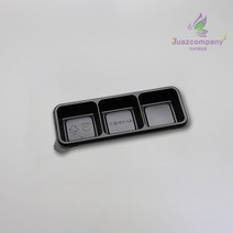 일회용 반찬포장 다용도 찬용기 직사각 3칸 용기만 / 100개