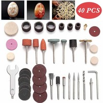 드러멜 드라멜 찌선반 40pcs 미니 전기 드릴 멀티 회전 도구 액세서리 세트 연삭 연마 회전 연마 키트 dremel 액세서리, 40개