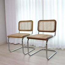 카페 커피숍 라탄 디자인 의자 세스카체어, 월넛