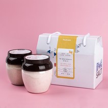 화산수천일염 히말라야 핑크소금&함초소금 2개입 소금 답례품, 400g,500g