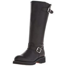 AdTec 남성용 16인치 엔지니어 바이커 부츠 블랙 블랙