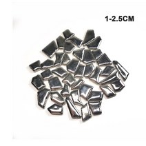 모자이크 바닥 욕실 베란다 현관 타일 모자이크타일 시트지 400g 14.11oz(약 310-340pcs) 도자기 모자이크 타일 1-2.5cm 0.4mm 두께 세라믹 모자이크 돌, 은