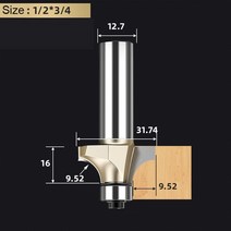 밀링공구 tideway corner round over router bit tool 밀, Y00315