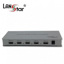 LANstar HDMI 4:1 모니터 화면 분할기/LS-HDM104/1080P 60Hz 지원/하나의 모니터에 4개의 화면을 분할하여 출력/5가지 디스플레이 모드의 쿼드 멀티 뷰어, 1개