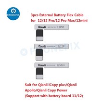 Qianli-iCopy Plus 2.2 배터리 테스트 보드 7 8P X XR XS XSMAX 11PM 12 13 LCD 화면 진동기 전송 EEPROM, 12 12 -12PM External