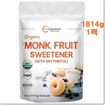 (미국) MICROINGREDIENTS 몽크프룻 스위트너 에리스리톨 1814g 1팩 MICROINGREDIENTS Organic Monk Fruit Sweetener