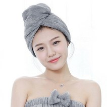 머리수건 극세사 타올 헤어 드라이 빨리말리는법 수영, 핑크