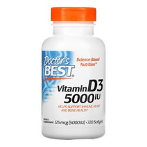 Doctors Best Vitamin D3 닥터스베스트 비타민 D3 125mcg 5000IU 720정, 1개, 기본