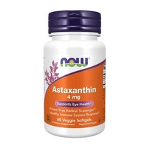 나우푸드 아스타잔틴 Astaxanthin 4mg 60소프트젤, 60소프트젤 x 1개, 1개, 60정