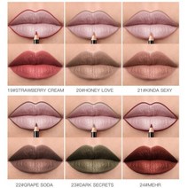 립글로즈 립틴트 립밤 립라이너 잘 지워지지 않는 착색 타투 립스틱 틴트 6pcs 전문 다기능 립 라이너 펜슬 오래 지속되는 방수 립 아이 브로우 화장품 메이크업 다채로운 립 펜, 4