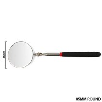 360 개폐식 텔레스코픽 검사 감지 렌즈 라운드 미러 실버 포켓 클립 새 자동차 도구 7-1/4 quot에서 30quot 까지 연장 DIY, [02] 85mm round, 02 85mm round