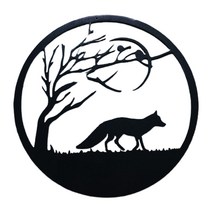 고양이 정원 예술 안뜰 및 홈 3D 장식 교수형 창조적 디자인 도어 벽 교수형 장식을위한 금속, 여우