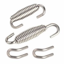 가변 배기 머플러 2pcs 바이크 오토바이 배기 장착 스프링 확장 챔버 회전 2 용접 패스너 키트, 한개옵션0