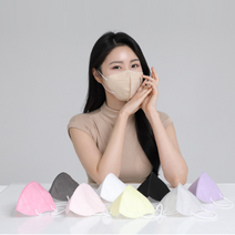 세부리형 kf94 컬러 마스크 대형 100매, 연그레이