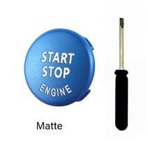 자동차 엔진 시작 버튼 교체 커버 스톱 스위치 액세서리 키 장식 BMW X1 X5 E70 X6 E71 Z4 E89 3 5 시리즈 E90 E91 E60, [07] Matte blue