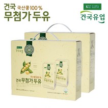 국산콩100% 건국 무첨가두유/_순수콩물두유100%_우리콩본연의순수한맛.무설탕 무가당 다이어트두유 식사대용 효도선물 non GMO 영양간식 고단백, 40개, 190ml