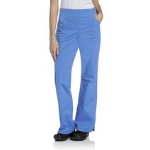 Landau 여성용 2포켓 엘라스틱 허리 스트레치 카고 스크럽 팬츠 유니폼, Ceil Blue, Ceil Blue