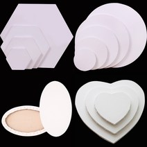 육각 형 캔버스 프레임 유화 보드 판 모양 하트 타원, 육각형 60cm (2팩)