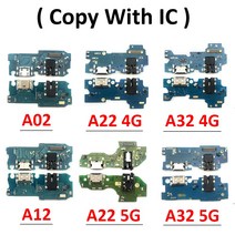새로운 USB 충전 포트 보드 플렉스 케이블 커넥터 부품 삼성 A02 A12 A22 A32 4G 5G M51 마이크 모듈 IC 복사, [6] A32 5G  Copy With IC
