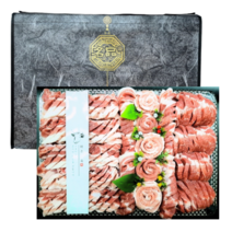 한돈선물세트 2000g 선물용 돼지고기_추석 설 명절 예단 이바지_고급가방[부산], 모듬 구이세트 2000g(고급가방)