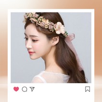 셀프웨딩 화환 꽃머리장식 꽃장식 사진촬영 소, 미니로즈