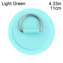 8cm11cm 스테인레스 스틸 d 링 패드pvc 풍선 보트 뗏목 딩기 카누 카약 서핑 보드 sup tie down 용 접착제가있는 패치, 밝은 녹색-11cm