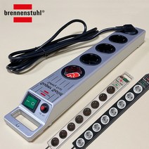 Brennenstuhl 독일 브레넨스툴 수퍼솔리드 멀티탭 콘센트 고강도 고용량 과부하차단 서지보호, 브레넨스툴 슈퍼 솔리드 멀티탭 8구, 블랙_BSS-8BK+사은품 케이블타이 3ea, 1개