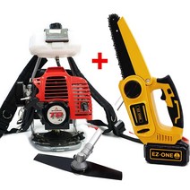 [벌초 세트] 미쓰비시 TB43 엔진예초기 이지원 8인치 충전미니체인톱 NSK208CS 셋트 벌초, TB43예초기(일체-일반)+충전톱(NSK208CS)