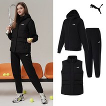 푸마 푸마 여성 패딩베스트+후드집업 셋업 3종세트