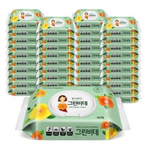 한예지 그린비데 물티슈 캡형 46매 40팩, 단품
