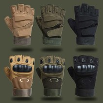 바이크 손마디 장갑 가죽 핑거리스 남여공용 사계절 라이딩, 중 블랙호크 하프 핑거-그린