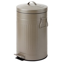 한샘 심플 빈티지 페달 휴지통 12L, 브론즈, 1개