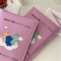 택배 뽁뽁이 포장지 우편 예쁜 봉지 캐릭터 봉투 택배 안전 봉투, 1개