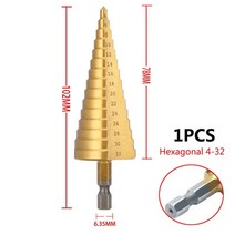 용접턴테이블 용접포지셔너 3-12mm 4-12mm 4-20mm hss 스트레이트 그루브 스텝 드릴 비트 세트 티타늄 코팅 목재 금속 구멍 커터 코어 드릴 비트 세트, 4-32 육각 섕크