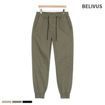 [빌리버스] 남성 조거 팬츠 BBJ066 남자 무지 밴딩 면바지