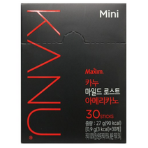 카누 마일드 로스트 아메리카노 미니 원두커피믹스, 1개, 30개입