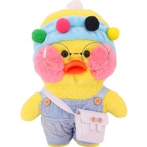PKTOYS DIY귀여운 다이소 오리인형 피큐어 큐티 옷 오가닉 애착 인형 크리스마스 명절 선물, Q, 30cm