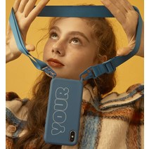 STRP FW 마카쥬 숄더 스트랩 아이폰 케이스, 아이폰XS Max, 블루_폰트타입:빈티지