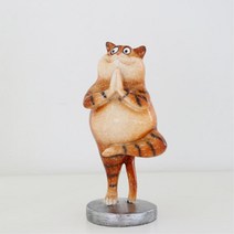 요가 고양이 인테리어 소품 장식인형 엔틱스타일 동물인형 이사선물 로맨틱 풍수소품 소품인테리어 재복운