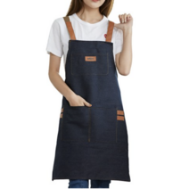 레더포인트 청 앞치마, 블루, 4개