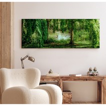 [인메이블] 거실 인테리어 와이드 액자 감성 카페 풍경 사진 그림, 05.open door in river, 중형 [133x50cm]