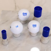 [주문제작] 골프공 이름도장 + 리필잉크 / 스몰사이즈 9mm 골프공 스탬프, 빨강, 레드  5ml
