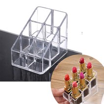 HIV313605 네트망 라탄6구 아크릴 정리함 립스틱 볼가 계육 감자, 1