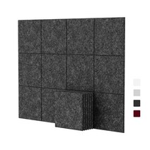 AutoGo 문소음방지 접착형 흡음판 방음판 흡음재 벽방음보드 30cm x 30cm 6p 1세트, 블랙, 베이직