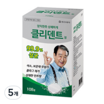 동아제약 클리덴트 정 틀니 세정제 (치아교정기 세정가능), 108정, 35개