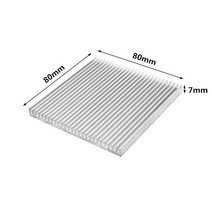 전자 LED 칩 냉각 열 분산을 위한 내밀린 알루미늄 싱크 방열기, 06 80x80x7mm