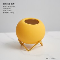 소형 테이블 작은 만손초 선인장 특이한 다육이 화분 인테리어 다유기 다육 아악무 홈, 철골 구형 화분-레몬 노랑, 작다