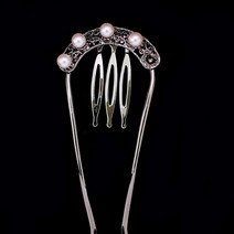 모아콤 보테스틱 sts040 라인 - 더듬이진주 (블랙) 특허받은 수공예 머리핀 데일리 쉬운 올림머리 반묶음