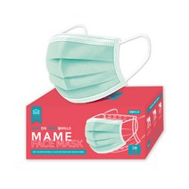 MAME 3중구조 일회용 마스크, 50개입, 1개, 그린