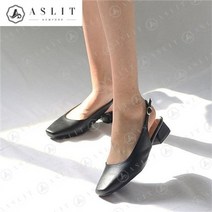 셀러허브 패션 [애슬릿] 여성 스퀘어 쿠션 슬링백 플랫 슈즈 3cm